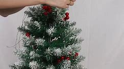 ZHIJXFAVO 6ft Green Artificial Christmas Tree with 950 Tips and Decorations, PVC Material, Easy Installation, Durable, Reusable, Saves Money