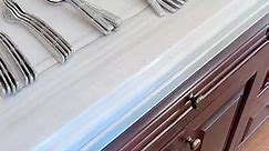 Love a good expandable cutlery drawer organizer. #liveloveorganizeny #cutlery #forks #knives #spoons #servingpieces #kitchen #drawer #satisfying #cleanout #declutter #expand #theperfectfit #kitchenorganization #silverware #diy #fypage