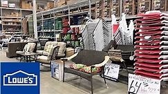 LOWE'S PATIO FURNITURE OUTDOOR HOME DECOR CLEARANCE - SHOP WITH ME SHOPPING STORE WALK THORUGH 4K
