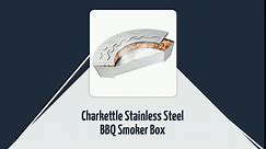 Charkettle Stainless Steel BBQ Smoker Box, Stronger Smoky Flavor Wood Chip Smoker Box with Removable Lid & Water Reservoir for Gas/Charcoal Grilling