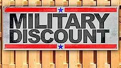 Military Discount Banner 13 oz | Non-Fabric | Heavy-Duty Vinyl Single-Sided with Metal Grommets