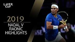 Nadal v Raonic Match Highlights | Laver Cup 2019