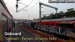 😮Train Race : Sealdah RAJDHANI Express racing with Fast Local Train | Parallel Race Trains | Indian Railways