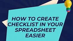 How to create checklist in your #spreadsheet EASIER! #virtualassistant #effectivetools #exceltricks #zoomtips #2024tips | VAPortals