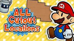 Paper Mario Color Splash - All Cutout Spots & Locations