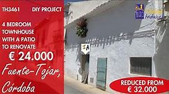Just 24K, 4 Bedroom Townhouse to renovate Property for sale in Spain Cordoba inland Andalucia TH3461