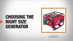 Choosing the Right Size Generator | The Home Depot
