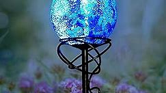 Solar Glass Mosaic Ball Stake Lights - Weatherproof LED Garden Decorative Light for Outdoor - Decor for Yard, Lawn, Patio, Pathway, Backyard