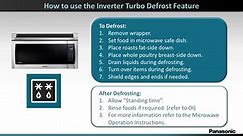Panasonic Microwave Oven NNSE284 - How to Use Turbo Defrost