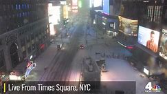 LIVE: Times Square, NYC, in the Blizzard of 2022