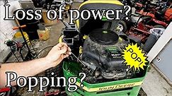 Zero Turn Mower Won't Start, No Power, Bogs/Dies Under A Load, Popping, Easy Diagnosis and Repair
