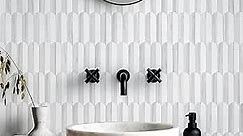 Vamos Tile Peel and Stick Backsplash Seamless Tile,Stick on Backsplash for Kitchen and Bathroom,Dolomite Gray and White PVC Self Adhesive Mosaic Tiles (10 Sheets)