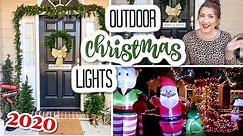 Outdoor Christmas Decorate With Me | Decorating for Christmas Outside & Christmas Light Ideas 2020