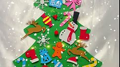 Nackiy 3.3ft DIY Lighted Felt Christmas Tree 36 Pcs Xmas Tree for Toddler Christmas Gift for Kid Clearance Christmas Crafts for Kids Gift with String Light (Batteries Not Included)