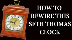 Seth Thomas Wooden Mantel Clock Exeter-E E538-004 Electric with WIND UP Chime how to rewire a clock