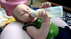 James Falls Asleep While Drinking Milk.MTS