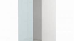 METOD high cabinet for fridge/freezer, white/Kallarp light grey-blue, 60x60x140 cm - IKEA Austria