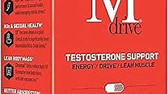 Mdrive Prime - Testosterone Support for Men, Max Energy, Stress Relief and Lean Muscle, KSM-66 Ashwagandha, S7 Nitric Oxide Booster, Bioperine and DHEA, 60 Capsules