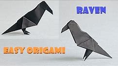 An easy origami crow/raven in 10 minutes, step by step tutorial