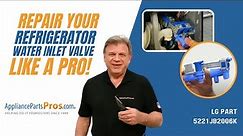 How To Replace: LG/Kenmore Refrigerator Water Inlet Valve Assembly 5221JB2006K