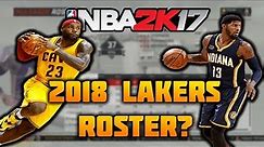 LEBRON JAMES AND PAUL GEORGE ON THE LAKERS? NBA 2k17 LAKERS DOMINATION BUILD