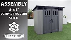 Lifetime 8' x 5' Compact Modern Shed | Lifetime Assembly Video