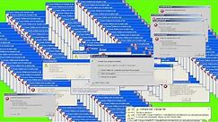 [GREEN SCREEN] Windows XP Error - VIRUS ERROR ☢ - FOOTAGE - SOUND