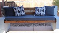 How To Make A DIY Bench Out Of Cinder Blocks