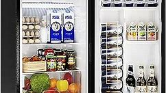 BANGSON Mini Fridge with Freezer, 3.2Cu.Ft, Single Door Small Refrigerator, Energy-efficient, Low Noise, Mini fridge for Bedroom Dorm and Office, Black…