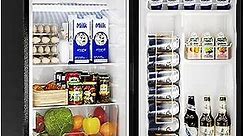 BANGSON Mini Fridge with Freezer, 3.2Cu.Ft, Single Door Small Refrigerator, Energy-efficient, Low Noise, Mini fridge for Bedroom Dorm and Office, Black