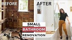 DIY Small Bathroom Renovation w/ EXTREME Before & After | Homestead Makeover