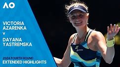 Victoria Azarenka v Dayana Yastremska Extended Highlights | Australian Open 2024 Fourth Round