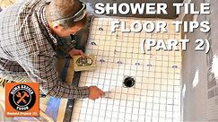 How to Tile a Shower Floor (Part 2: Setting 2x2 Tiles)