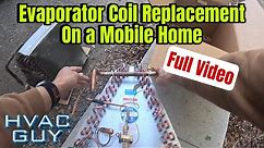 Replacing an Evaporator Coil On A Single-Wide Mobile Home! #hvacguy #hvaclife #hvactrainingvideos