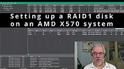 Setting up a RAID1 array for 2 SATA disks on a AMD X570 motherboard (Gigabyte)