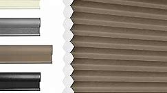 Boolegon Cordless Light Filtering Cellular Shades Customized Honeycomb Blinds Pull Down Thermal Insulated Window Shades for Home, Bedroom and Kitchen,Easy to Install.Light Filtering Brown.Custom Size