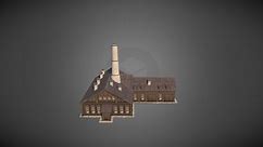 Industrial Factory Smokehouse Crematorium - 3D model by KotSysanin