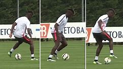 United target Paul Pogba flaunting fast footwork in training