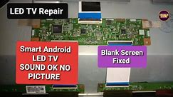 43 inch Marq LED TV No display and Backlight Fault Repairing Practical Video|No picture sound ok|