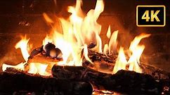 Perfect Christmas Jazz Night with Crackling Fireplace 4K and Burning Logs. Relaxing Jazz Music 2024