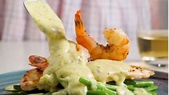 Date night at home just got saucier! Make swoon-worthy Béarnaise Sauce to drizzle over grilled chicken and shrimp for a simple yet unforgettable meal in minutes. #bearnaisesauce #bearnaise #datenight #glutenfree #epicure #tasteofsummer | Epicure