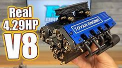Mini V8 Running Model Engine! Toyan 4-Stroke