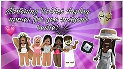 10 Matching Roblox Display Names for you and your bestie! 👭💗 || aruiiella