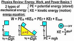 Physics Review: Energy, Work, and Power Basics (Part 1 of 7)