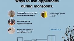 Haier - Way to use appliance's during Monsoon. #haier...