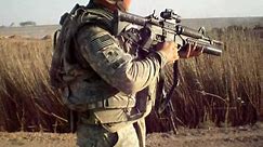 Soldiers firing M203 grenades in Iraq