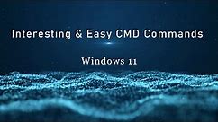 Basic CMD Commands for Windows 11 | Command Prompt Tutorial for Beginners