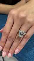 Emerald Diamond Engagement Ring + Band Pairing