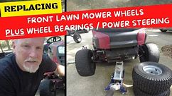 Replacing Your Front Lawn Mower Wheels | Adding Front Wheel Bearings and Power Steering