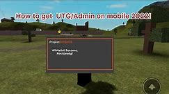 How to Get Admin/UTG in your own roblox game [Mobile] [2022]